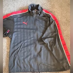 Puma Men's Black track jacket with Red Accents